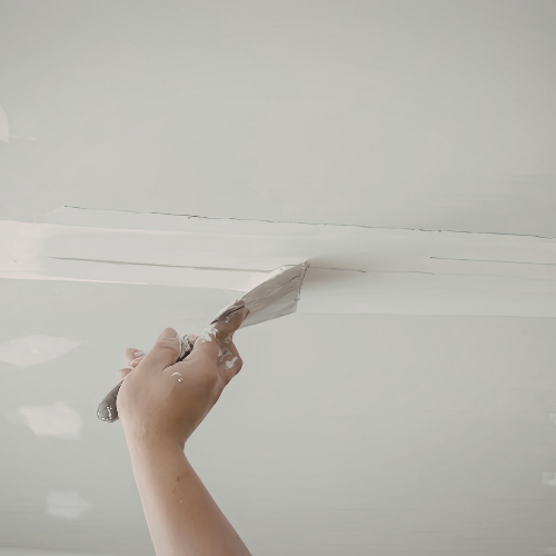 Smooth drywall repair, no visible seams