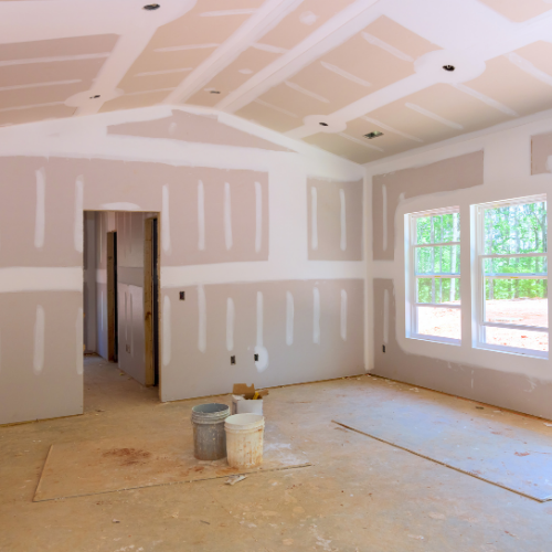 Drywall repair ready for paint